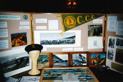 CCC exhibit on display at the Evergreen Earth Day Fair, 1997 or 1998.